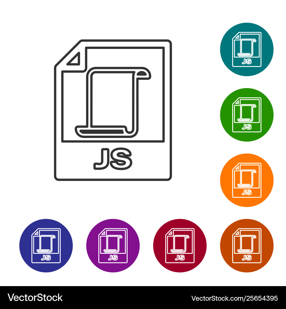 Grey js file document icon download button Grey js file document icon download button vector image