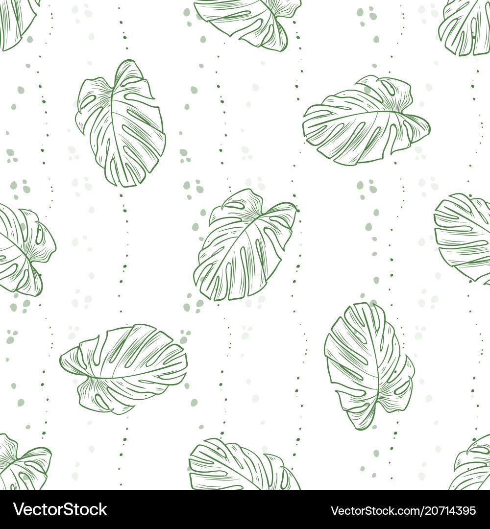 Leafy Botanical Pattern vector image