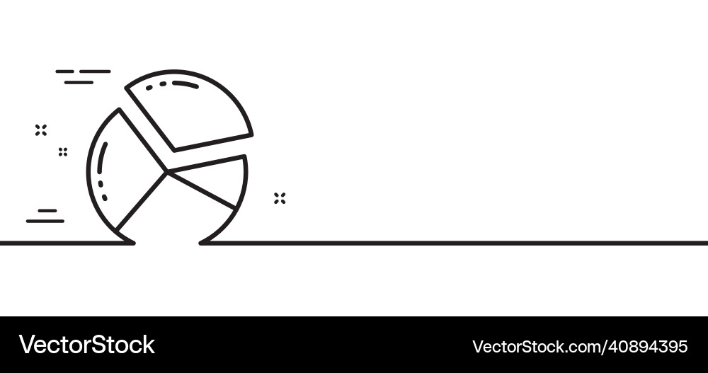 Pie chart line icon presentation graph sign Pie chart line icon presentation graph sign vector image