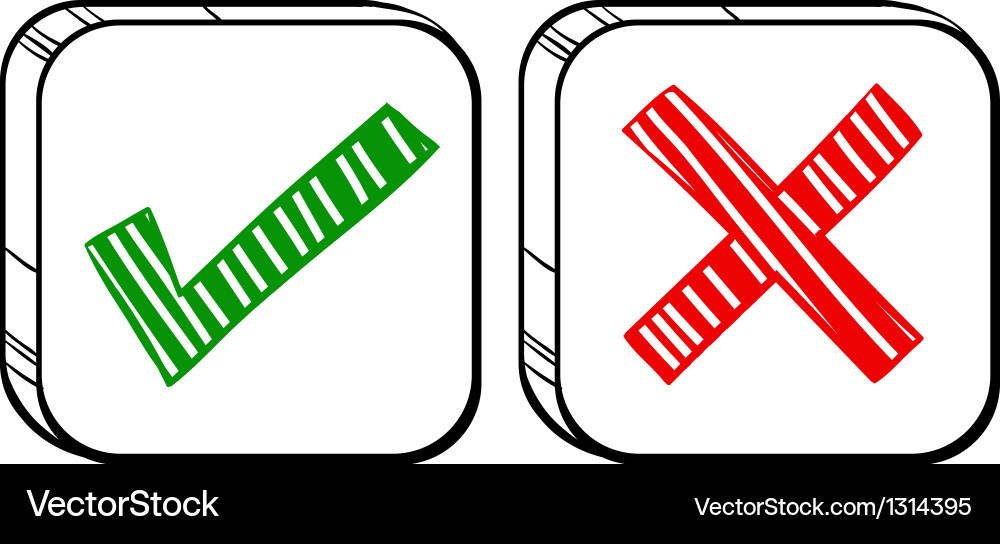 Two different buttons vector image