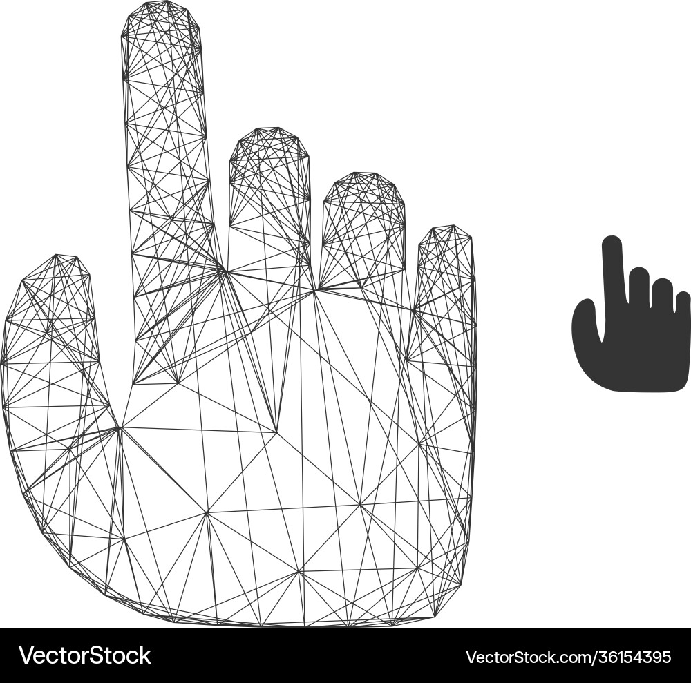 Web network index finger icon vector image