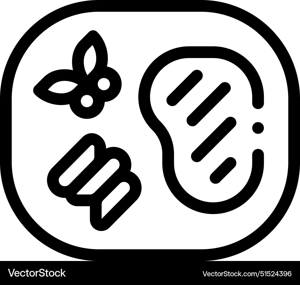Beef icon thin linear style design isolated Beef icon thin linear style design isolated vector image