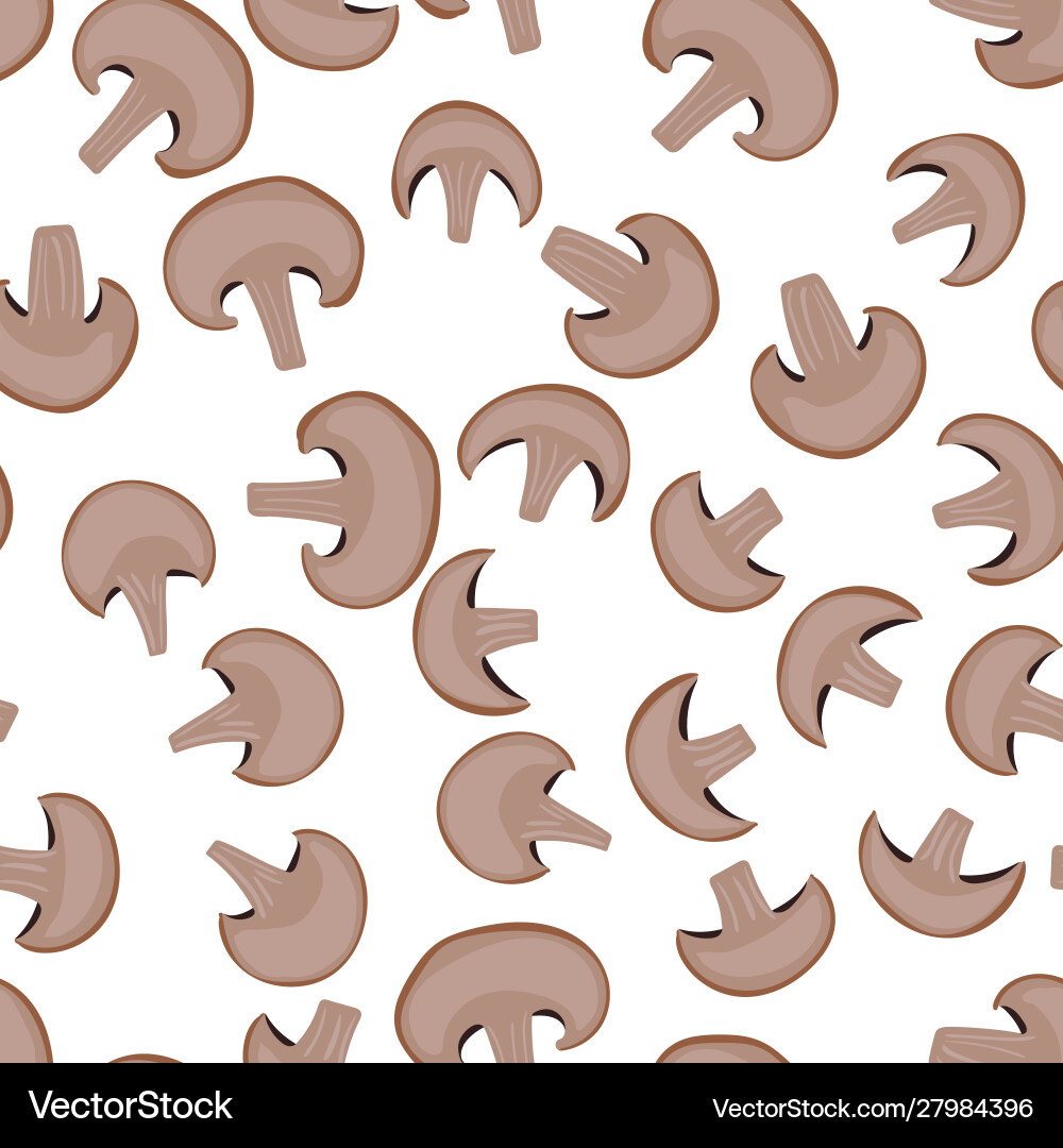 Champignons seamless pattern background Champignons seamless pattern background vector image
