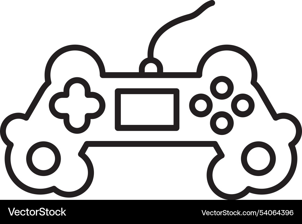 Game controller line icon design Vector Image
