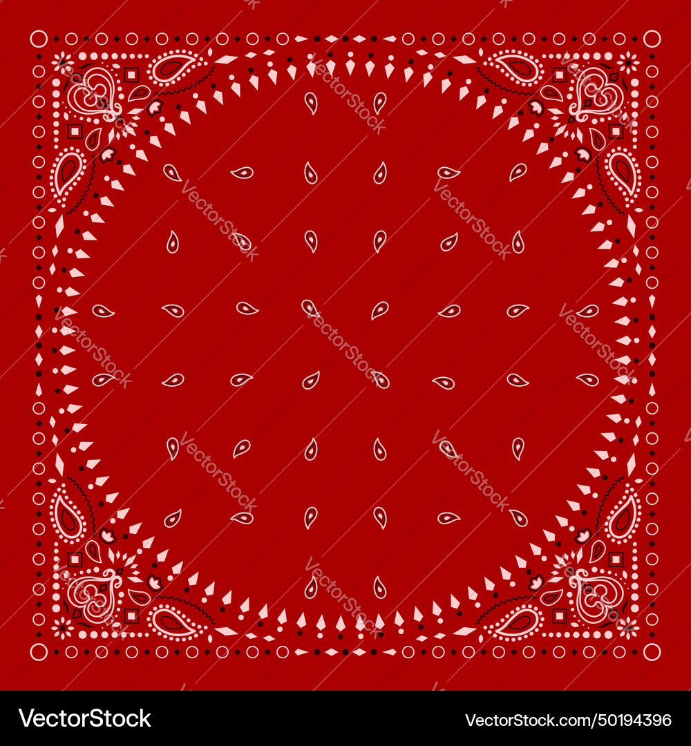 Geometric Bandana Pattern Vector Image