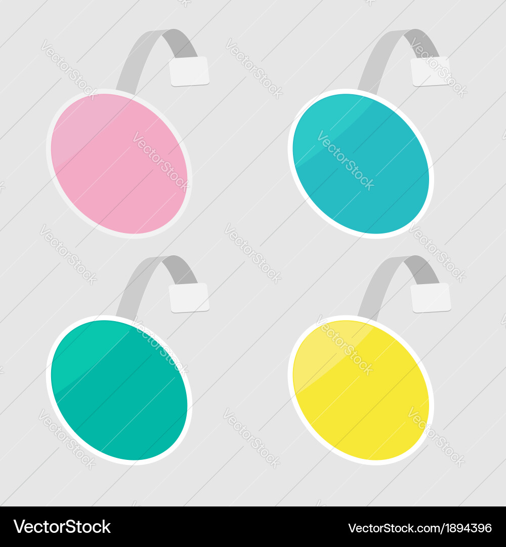 Set of round wobblers empty template flat design Vector Image