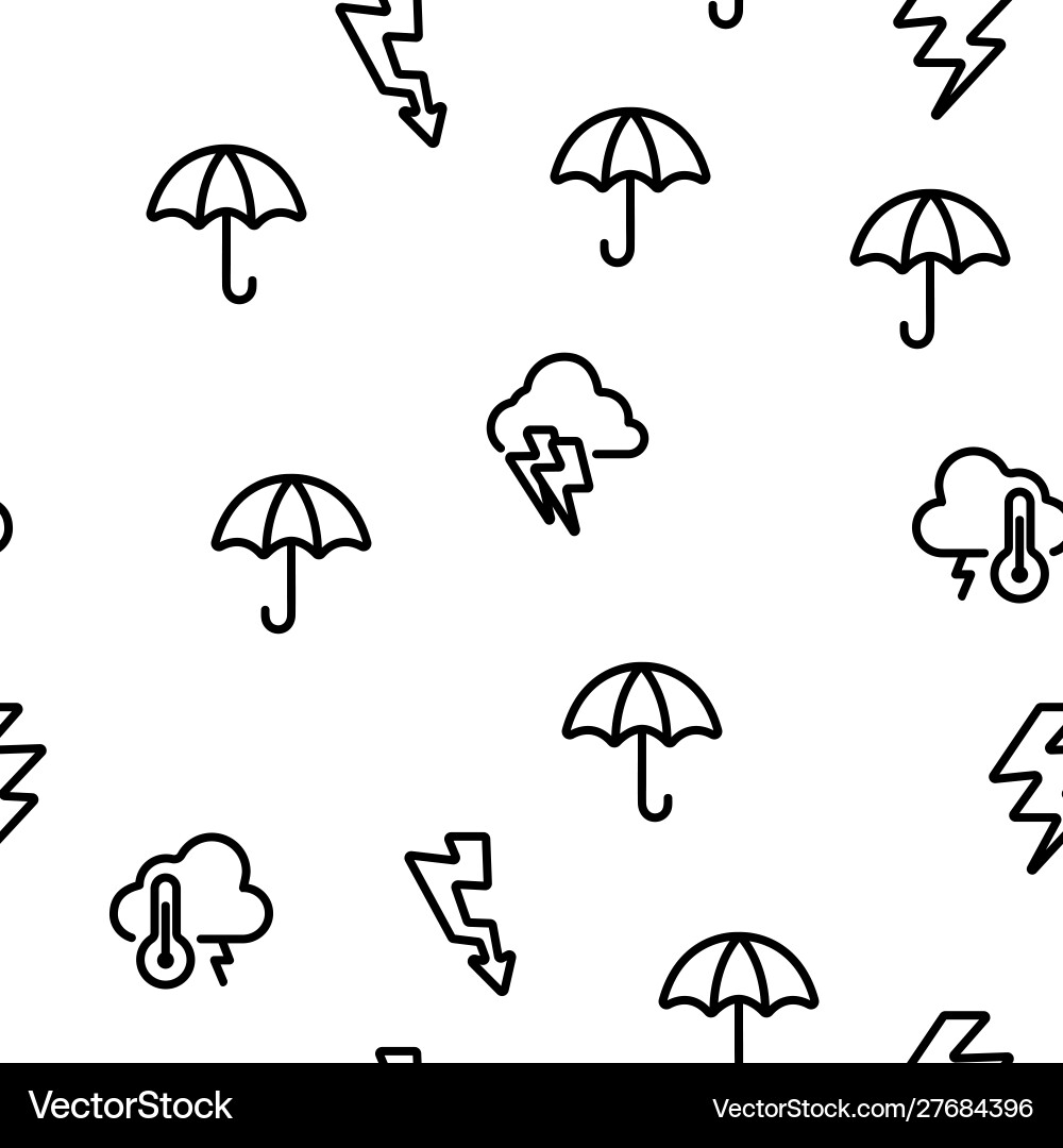 Thunder and lightning seamless pattern Thunder and lightning seamless pattern vector image