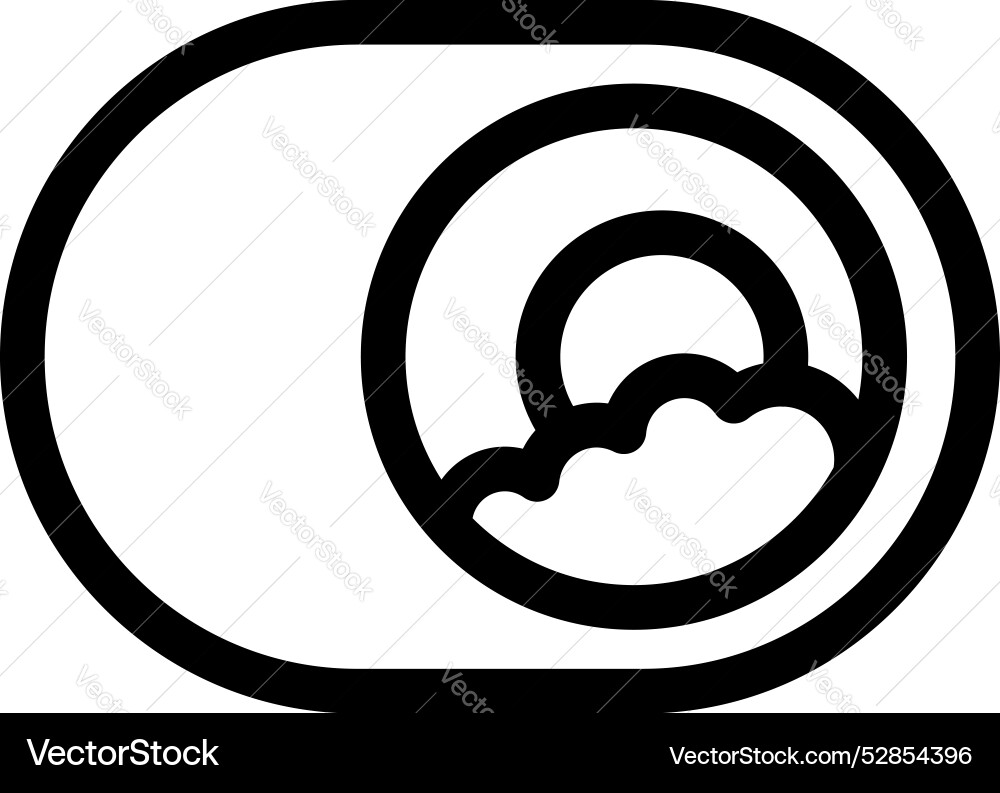 Toggle switch button showing cloudy day turning Toggle switch button showing cloudy day turning vector image