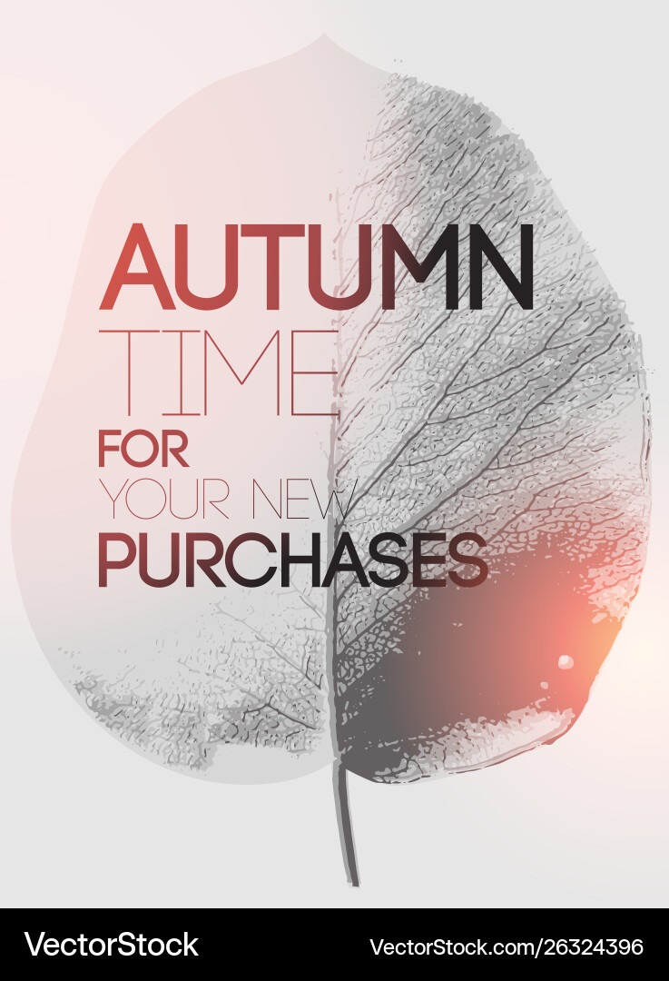 Typographical poster for autumn sales Typographical poster for autumn sales vector image