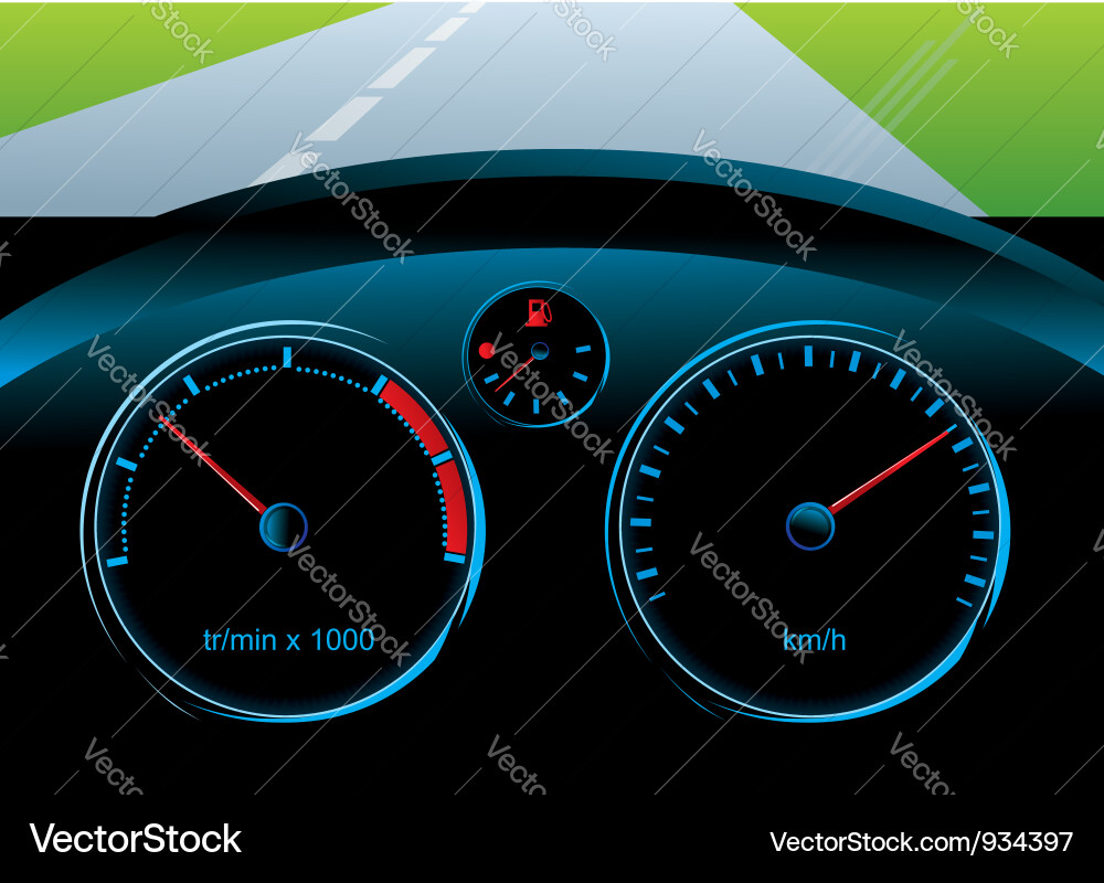 Car Dashboard Speedometer Vector Image