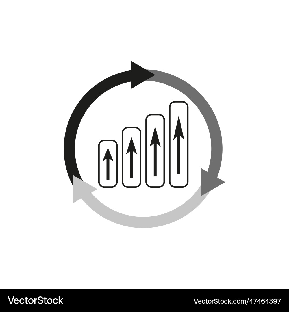 Data continuous analysis icon visualization Data continuous analysis icon visualization vector image