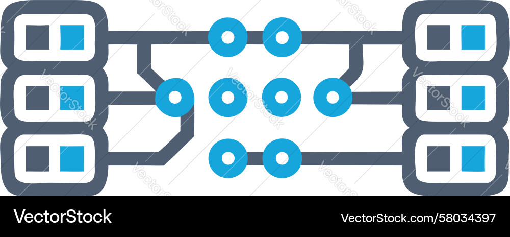 Digital Circuit Node Icon Vector Image