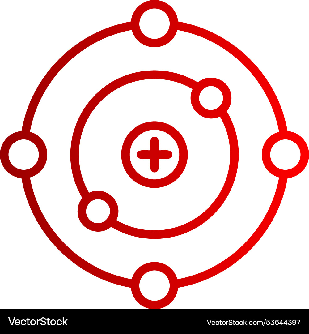 Electron line gradient icon Vector Image
