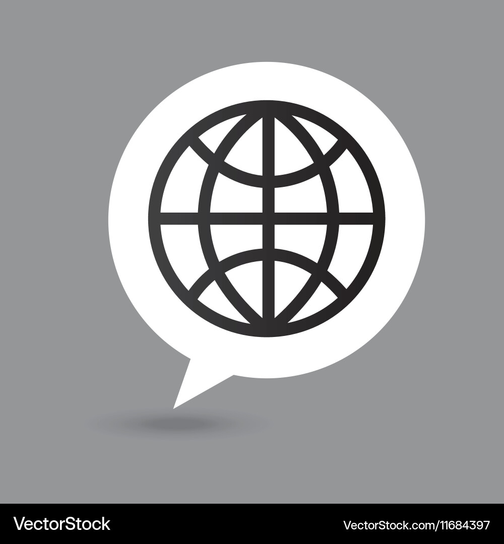 Globe map pointer icon vector image