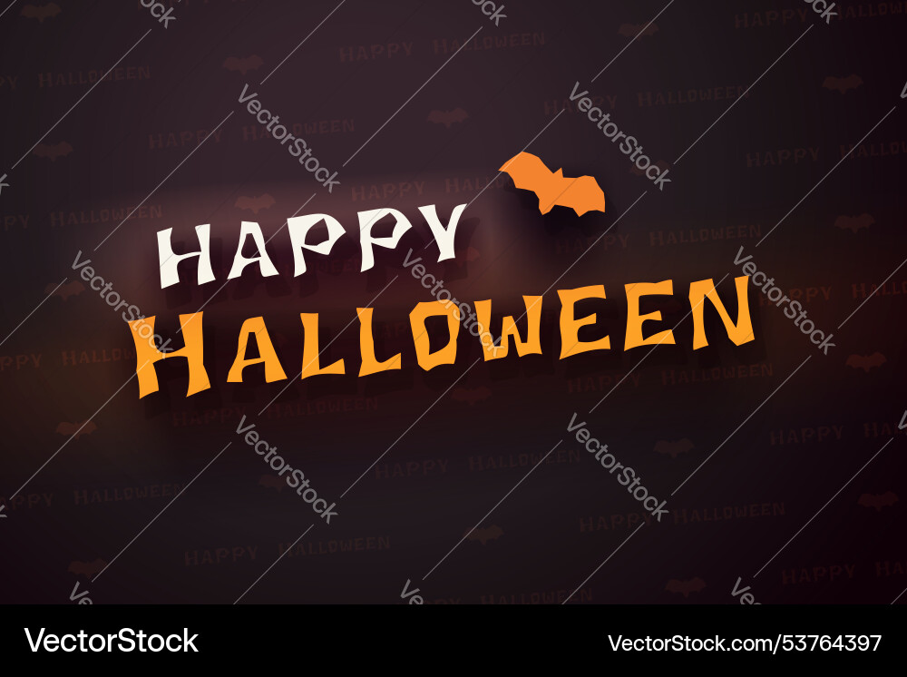 Halloween banner with shadows on brown back Halloween banner with shadows on brown back vector image