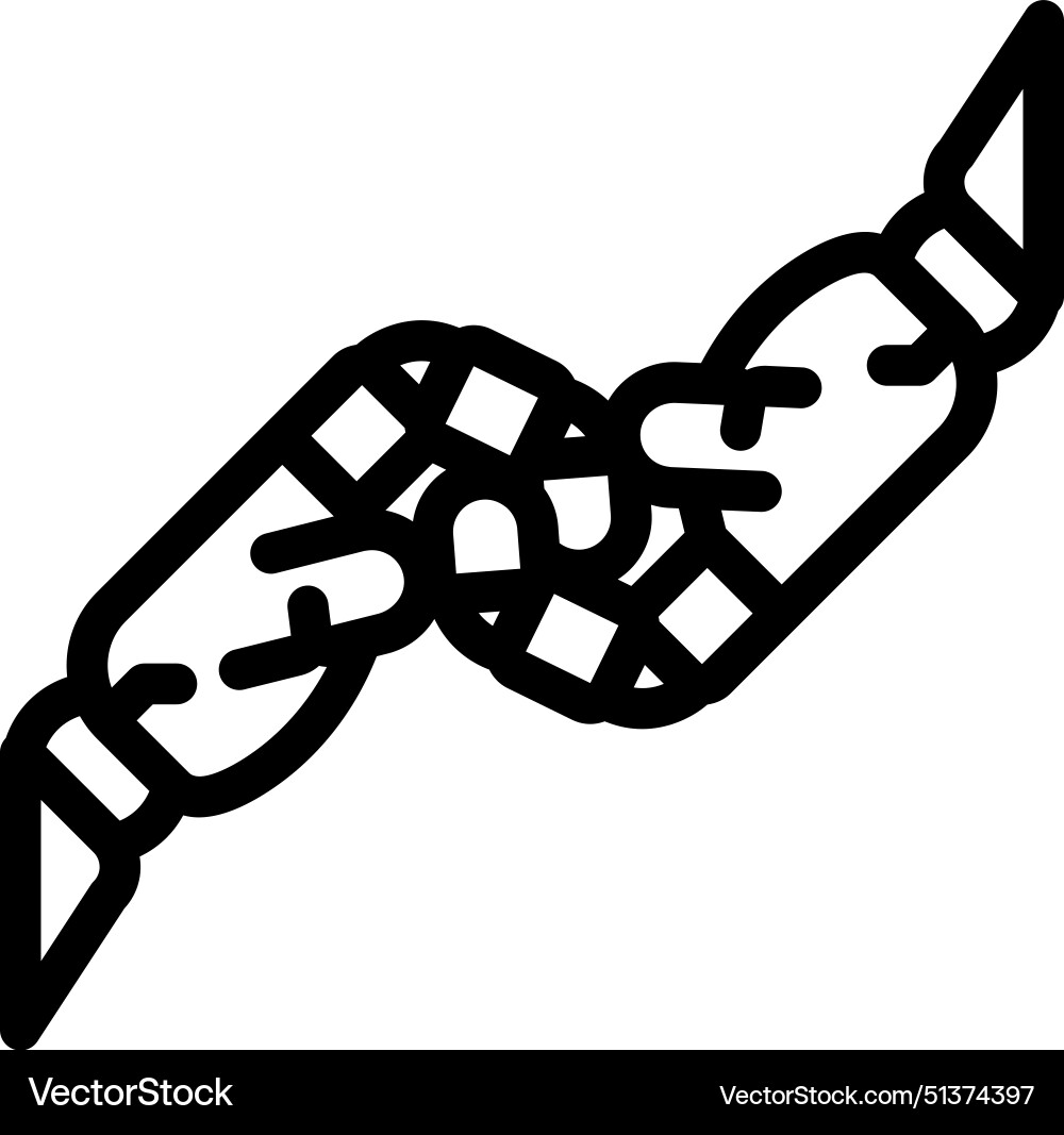 Help robot hand gesture line icon Help robot hand gesture line icon vector image