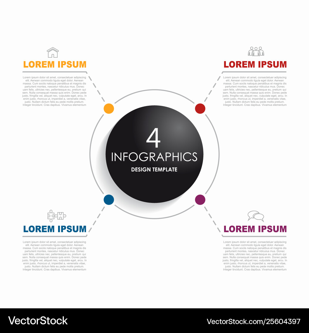 Infographic Template - Circular Data Vector Image