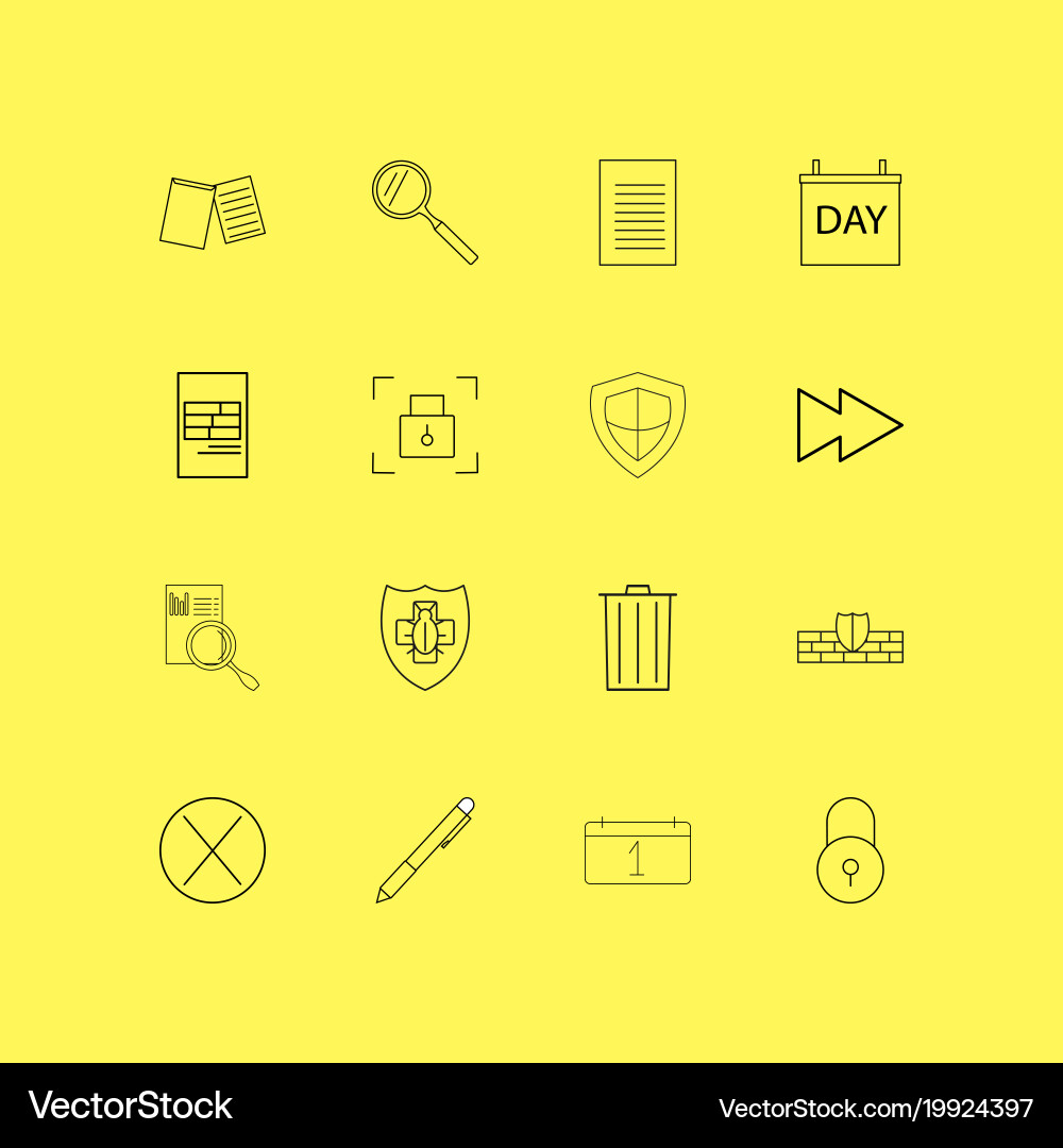 Internet of things linear icon set simple outline vector image