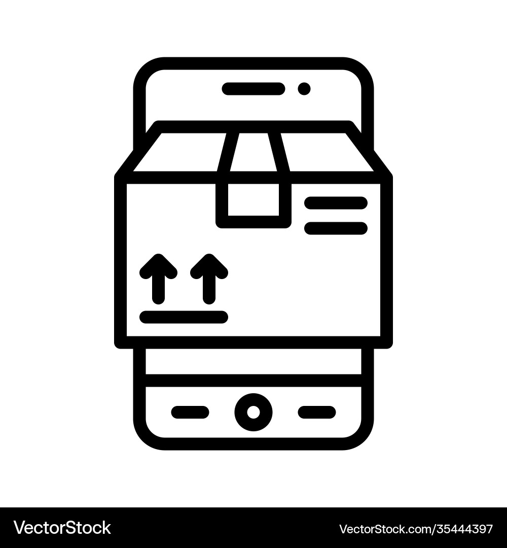 Logistic app icon mobile application vector image