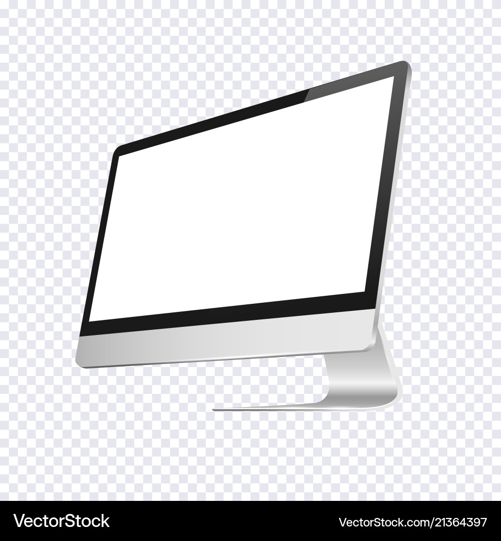 Modern computer blank display isolated Modern computer blank display isolated Vector Image