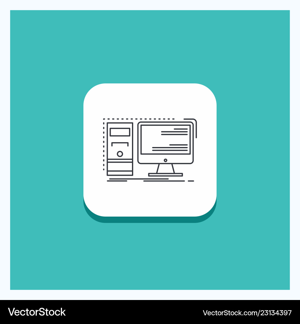 Round button for computer desktop hardware Round button for computer desktop hardware vector image
