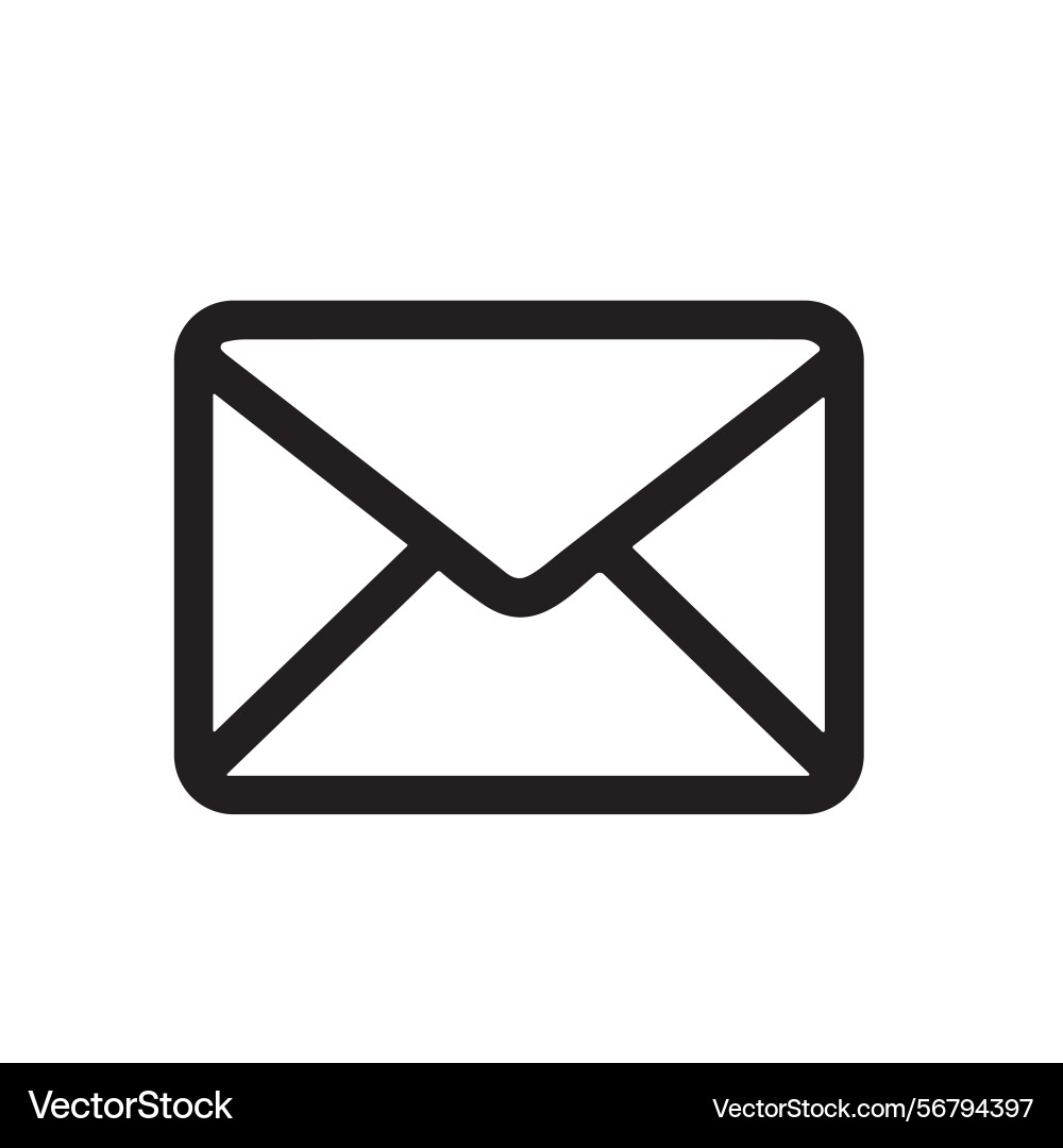 Simple line art mail envelope message Simple line art mail envelope message Vector Image