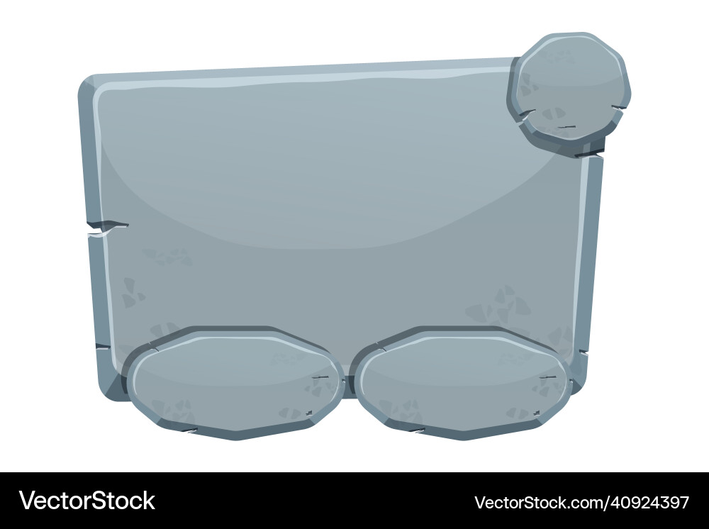 Stone game menu for selection or navigation Stone game menu for selection or navigation vector image