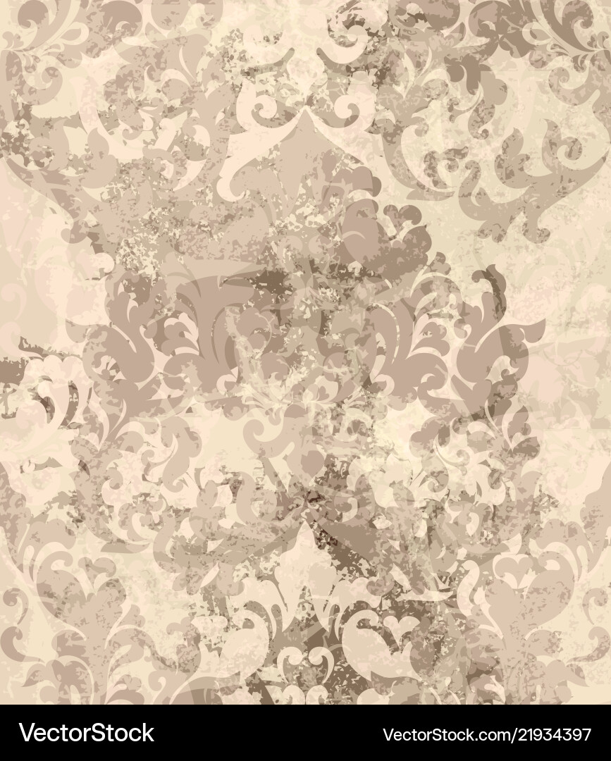 Vintage damask ornament background stylish Vector Image