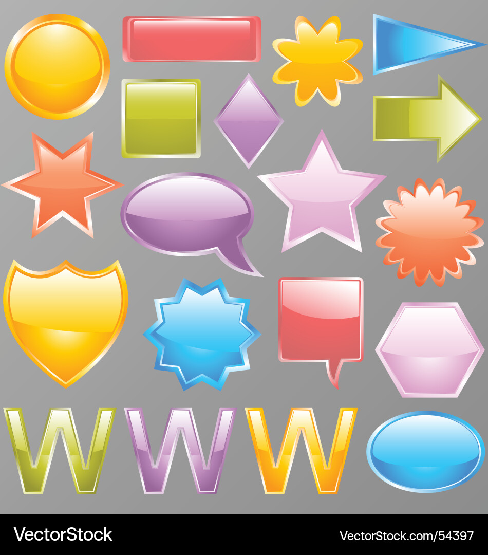 Web buttons vector image