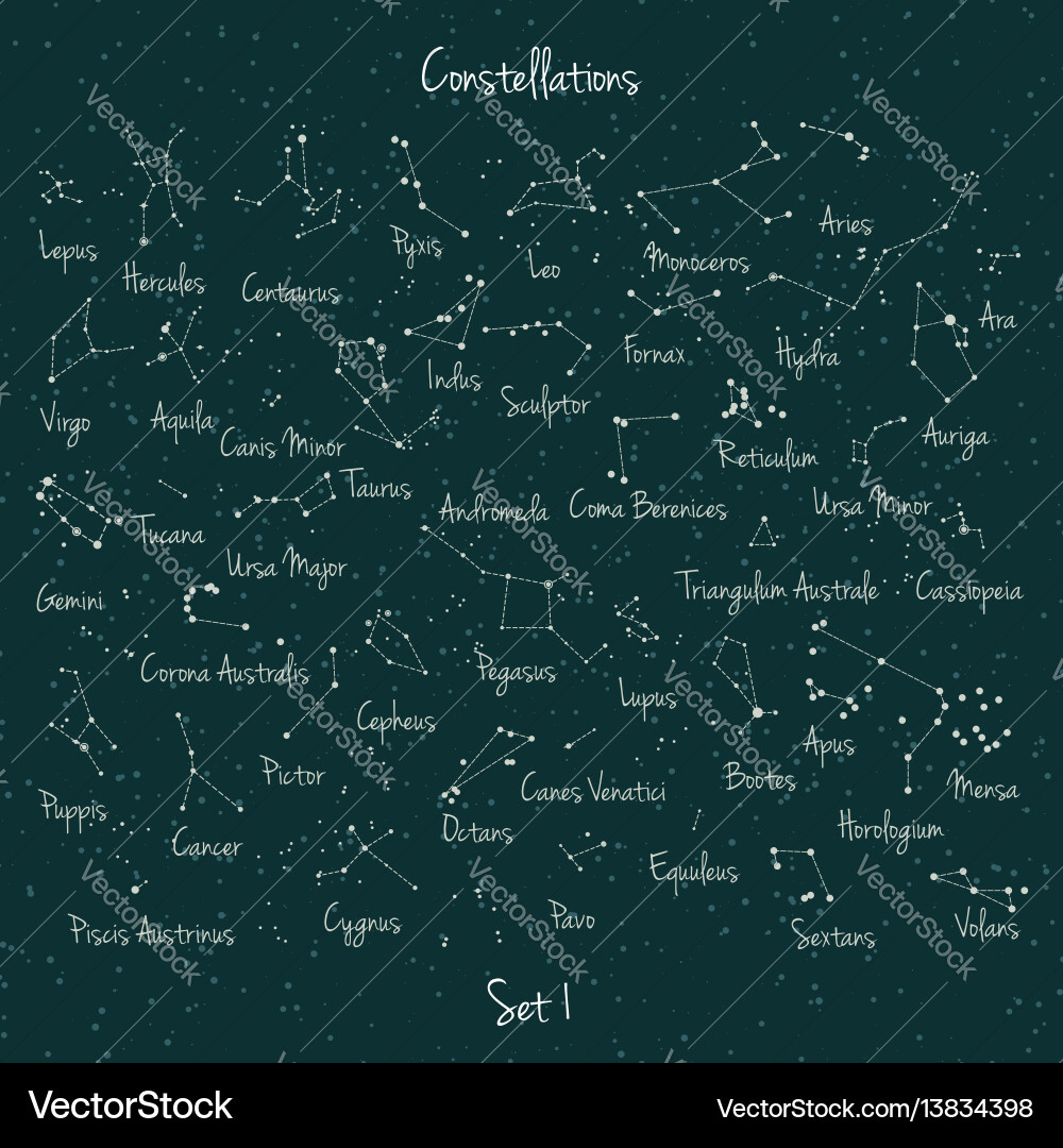 Big set constellation Big set constellation vector image
