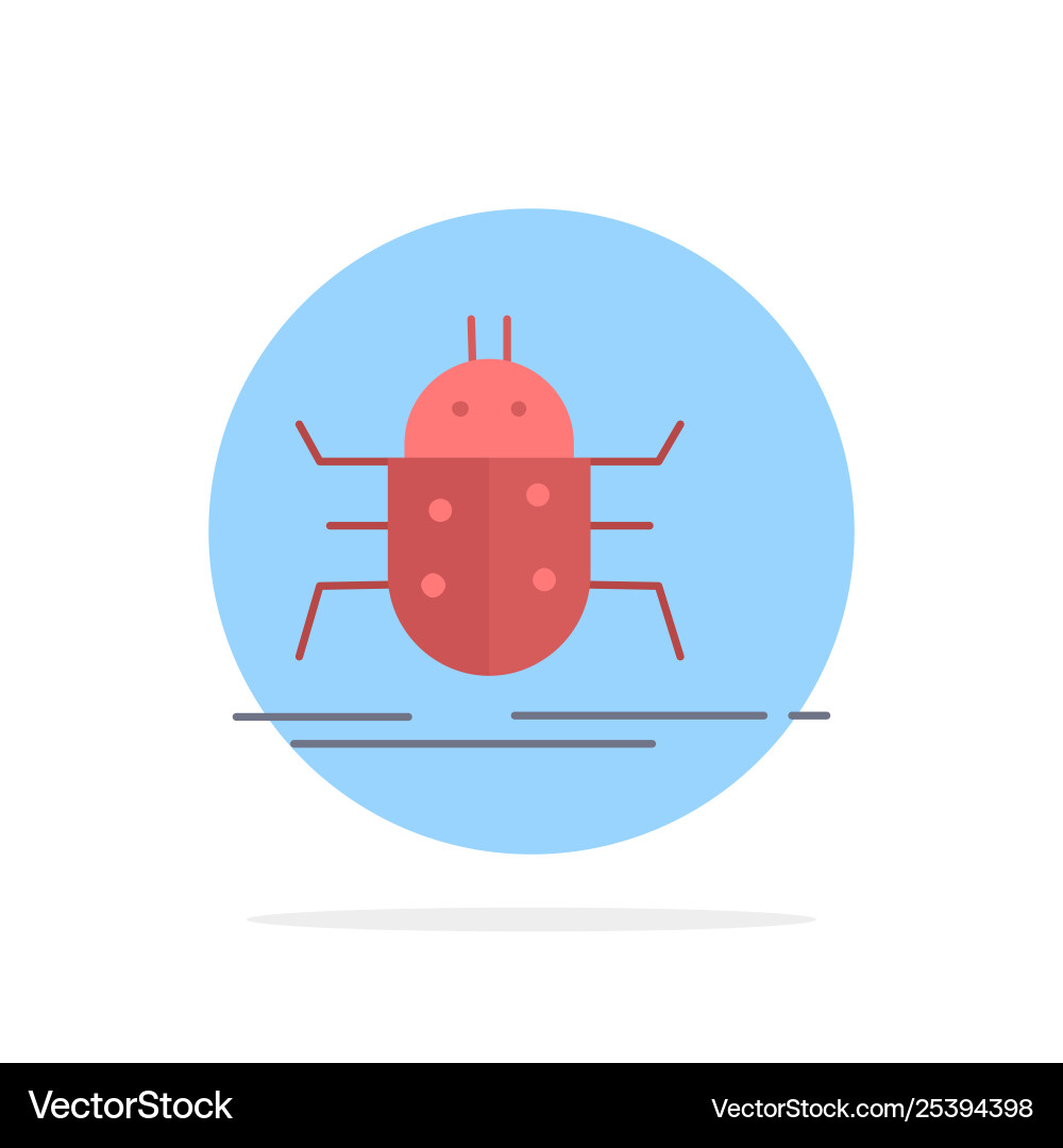Bug bugs insect testing virus flat color icon Bug bugs insect testing virus flat color icon vector image
