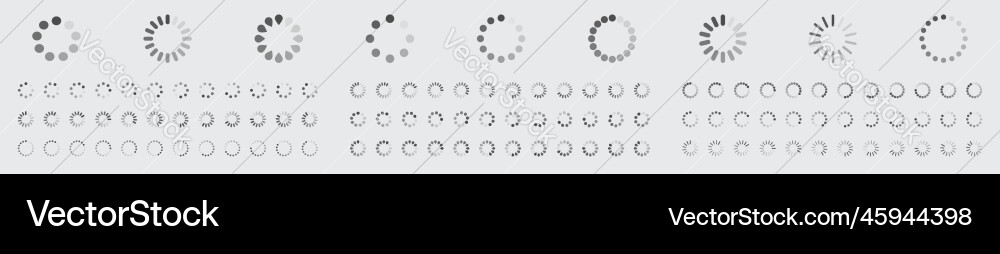 Circular Loading-Puffering-Symbole Set Circular Loading-Puffering-Symbole Set vektorbild