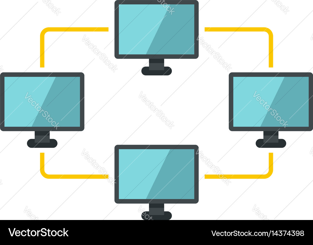Exchange of data between computers icon isolated Vector Image