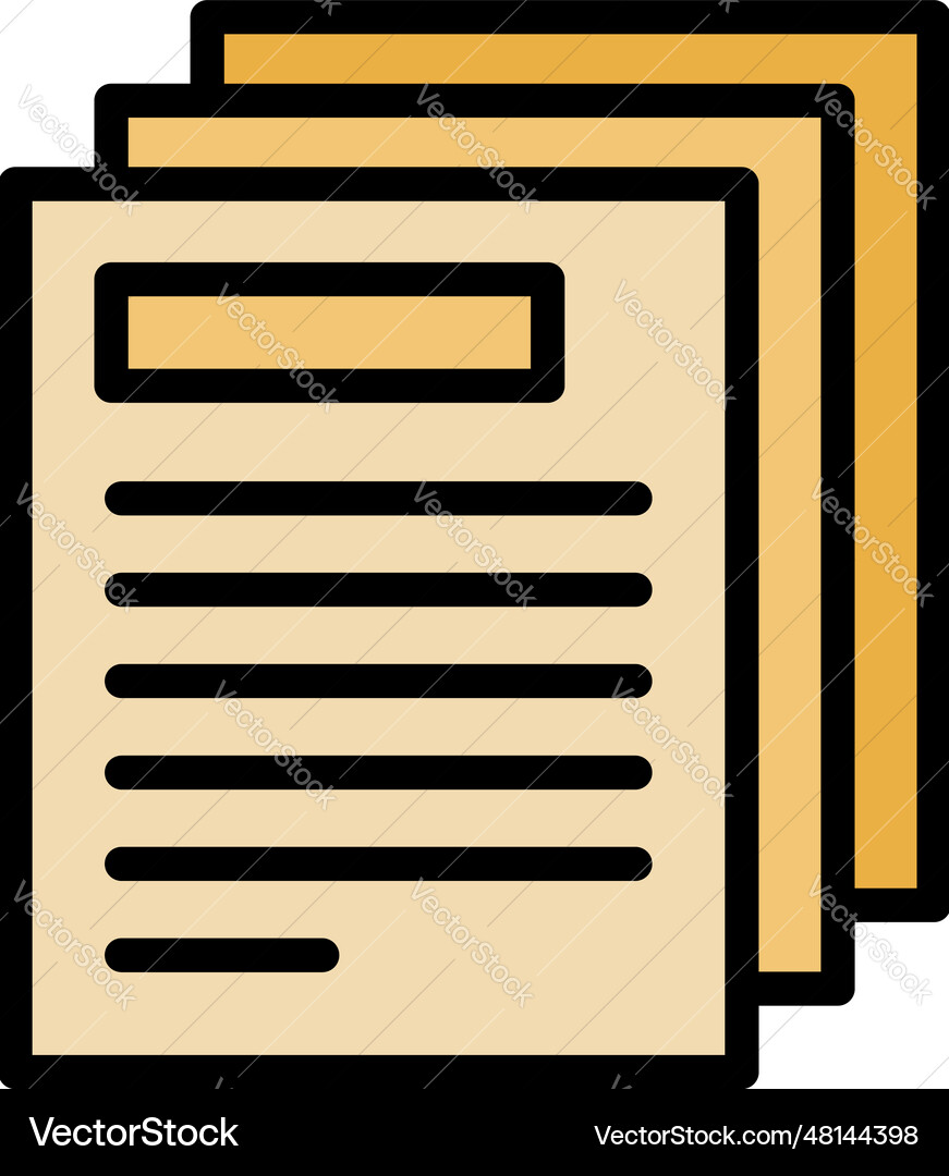 Paper screen conference icon flat Paper screen conference icon flat vector image