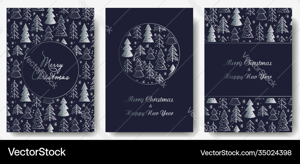 Postkarte Weihnachtswald für Neujahrsurlaub Postkarte Weihnachtswald für Neujahrsurlaub vektorbild