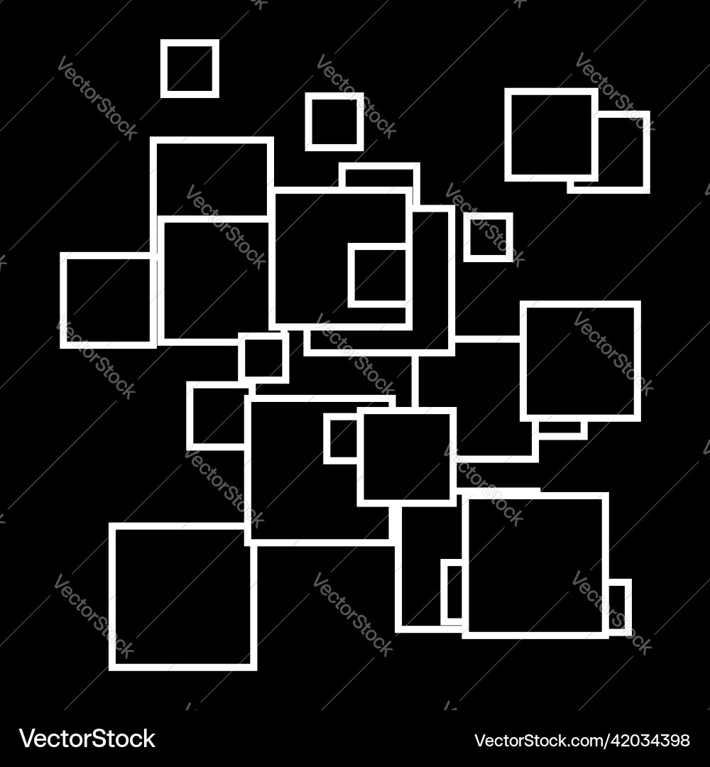 Random scattered squares pattern texture element Random scattered squares pattern texture element vector image
