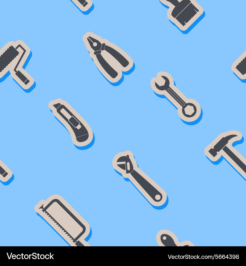 Seamless abstract background with handling tools Vector Image