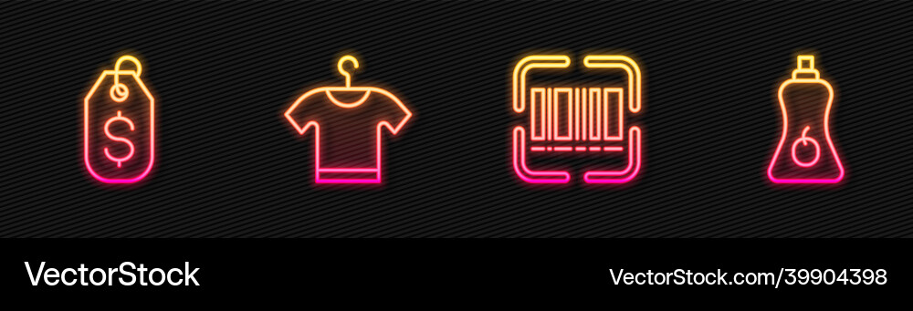 Set line scanner scanning bar code price tag Vector Image