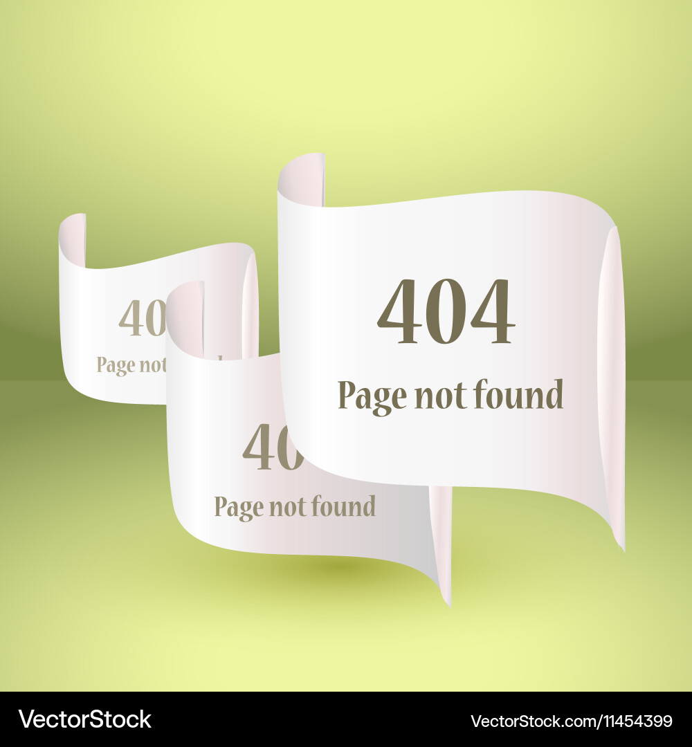 404 error file not found on website page vector image