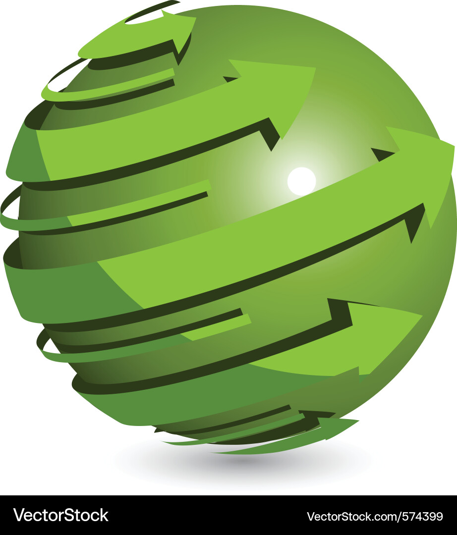 Arrows around ball Vector Image