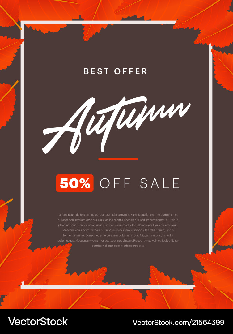 Autumn background layout decorate with leaves Autumn background layout decorate with leaves vector image