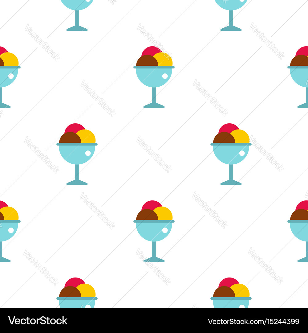 Balls of ice cream in a cup pattern seamless Vector Image