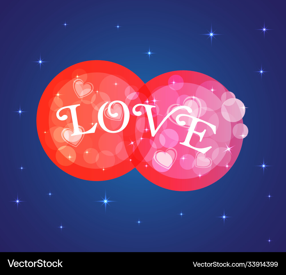 Concept a greeting card with declaration Vector Image