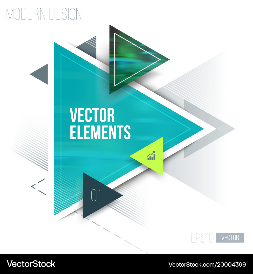 Dynamic Geometric Triangle Background vector image