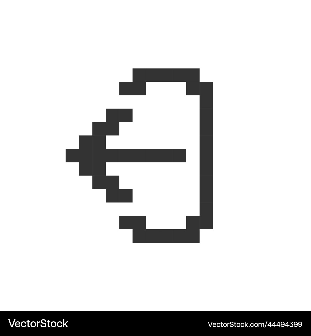 Export von Daten pixeled ui icon vektorbild