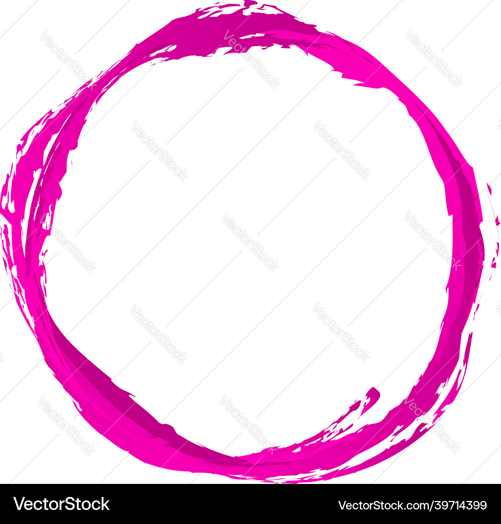 Grungy textured circle element shape circular Vector Image