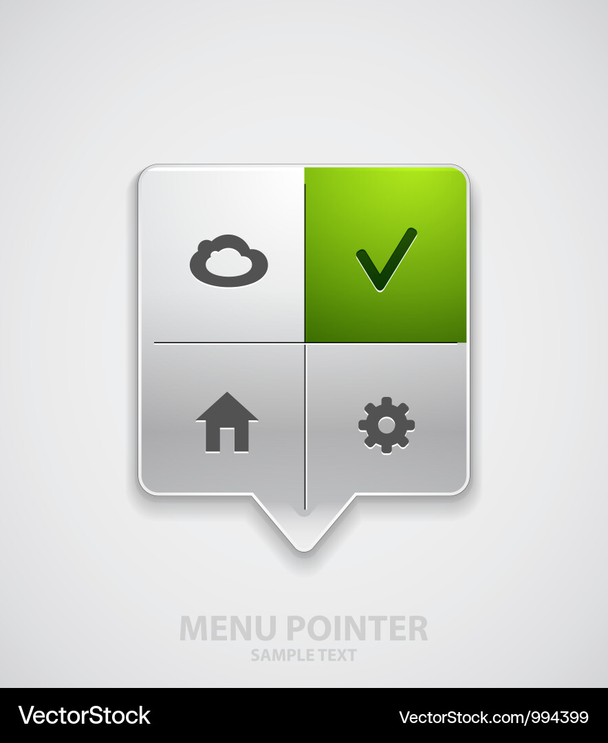 Menu pointer Vector Image