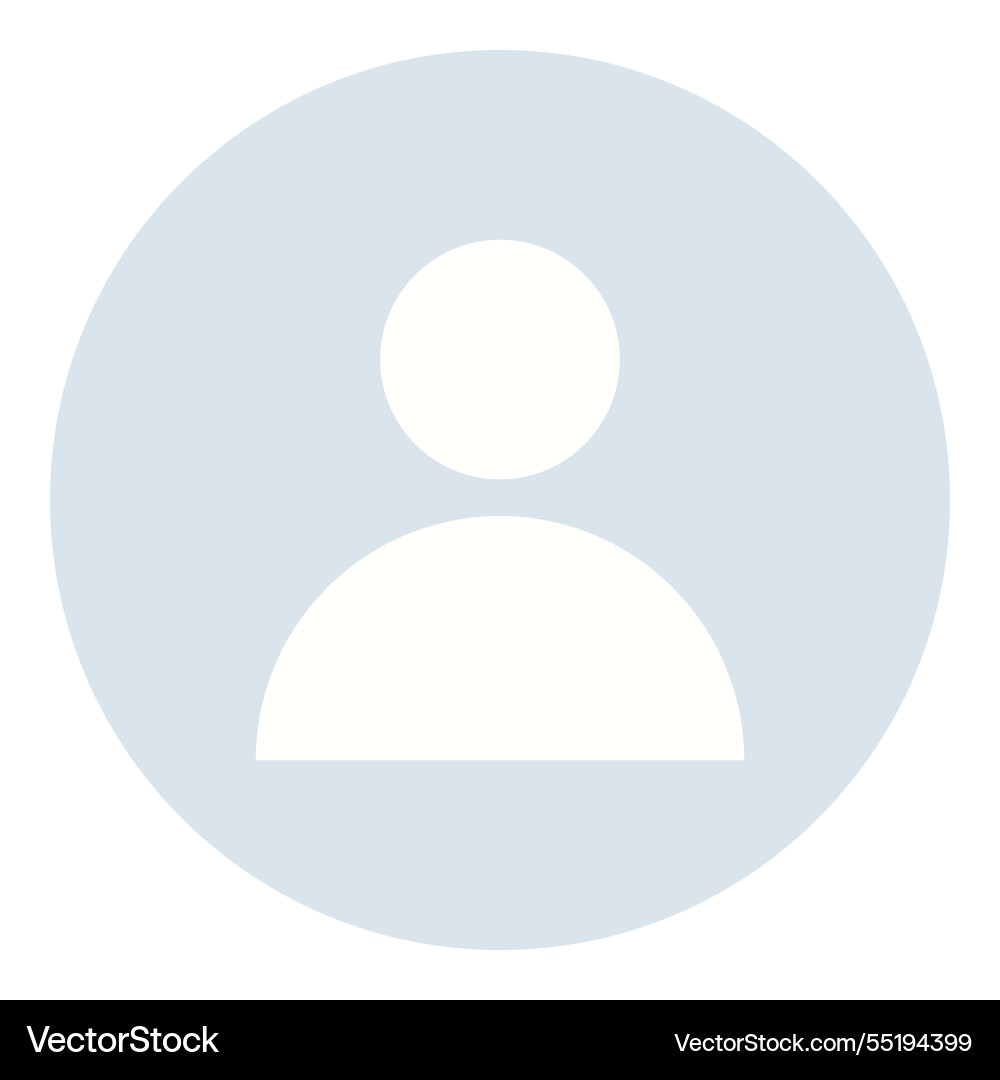 Minimalist profile icon with circular border Minimalist profile icon with circular border vector image