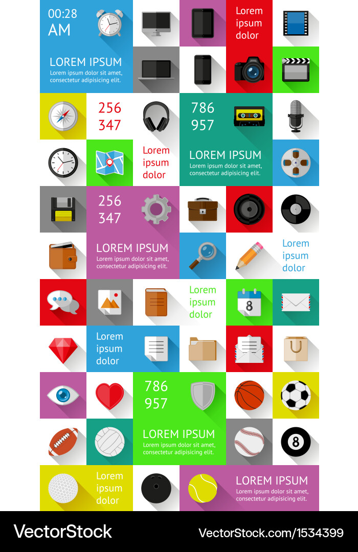 Modern UI Elements & Web Icons vector image