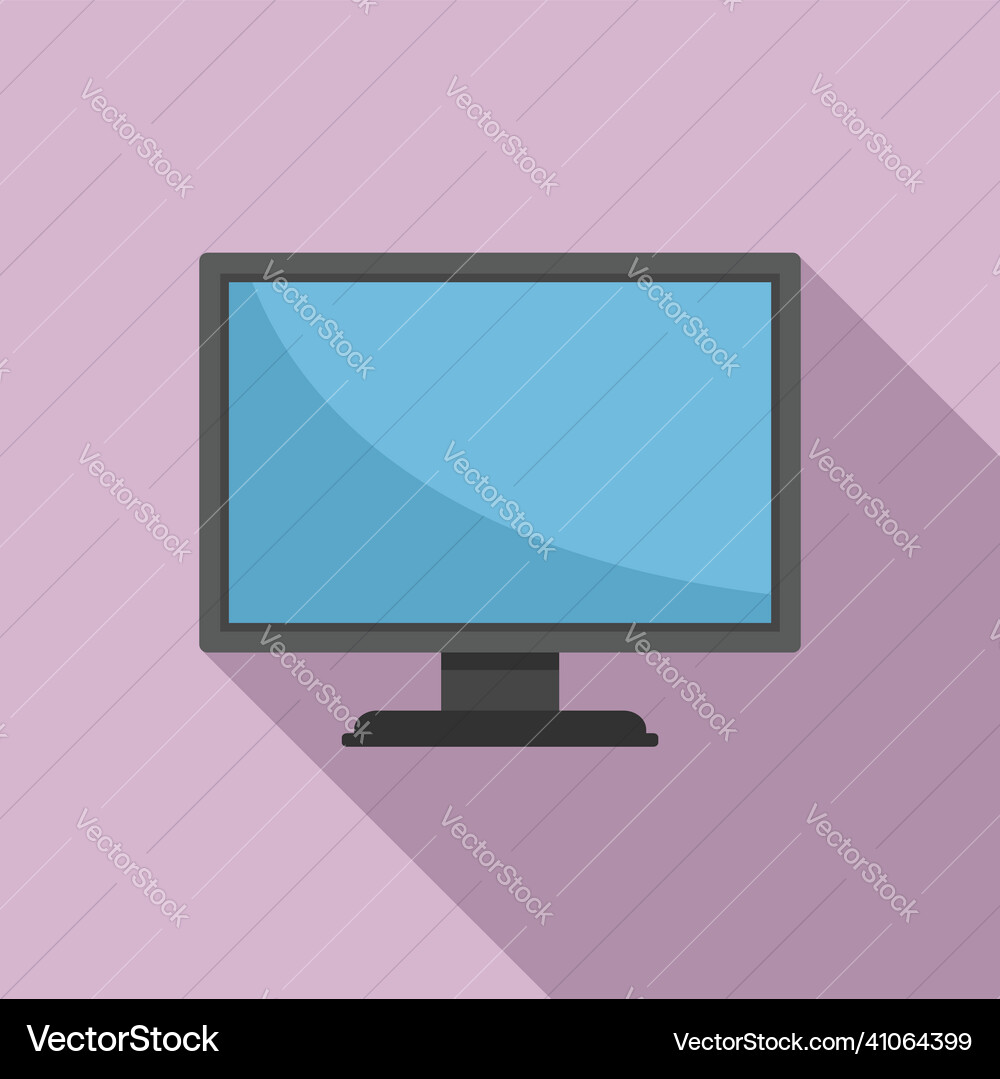 Monitor image icon flat digital display Vector Image